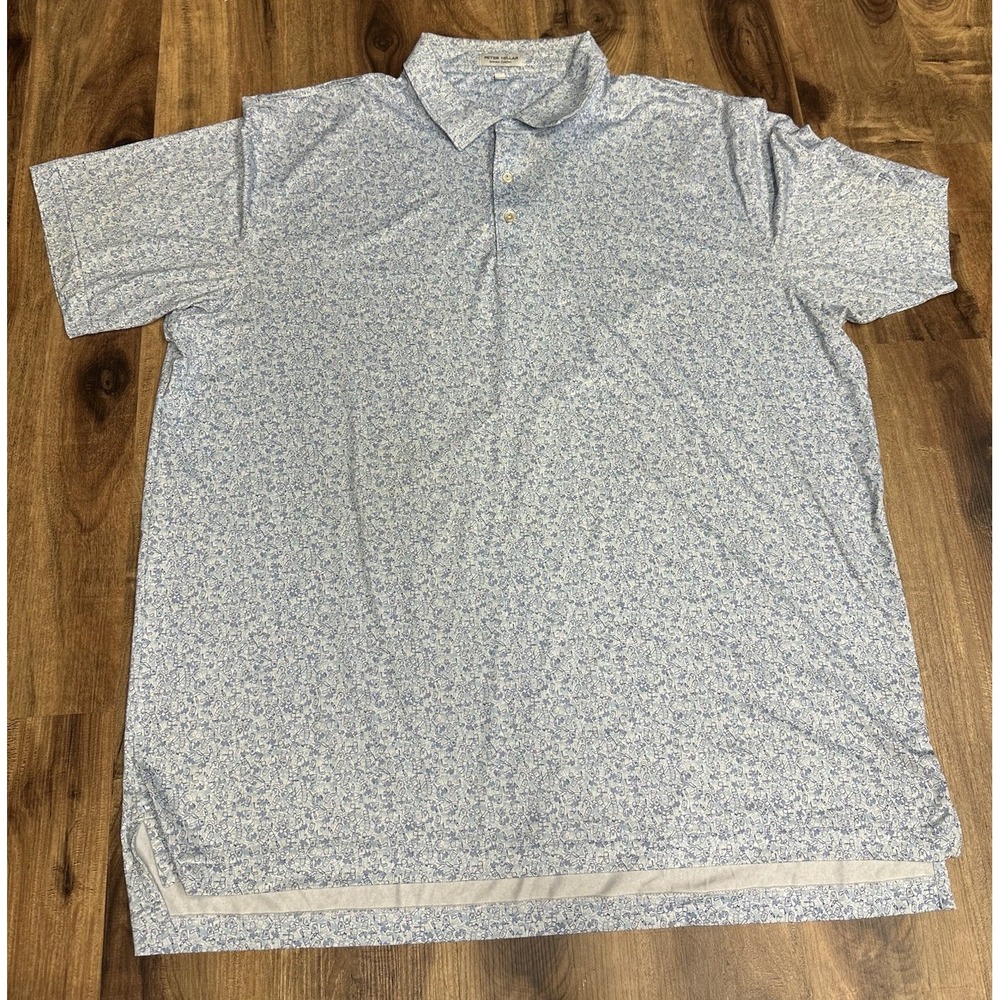 Peter Millar Burnt Pine Summer Comfort Polo XXL AOP